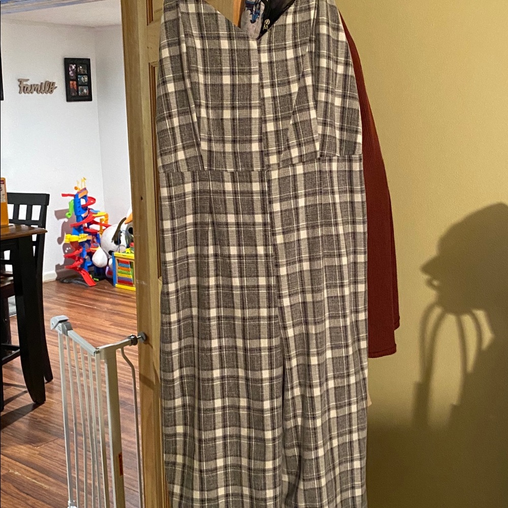 Plaid summer jumpsuit